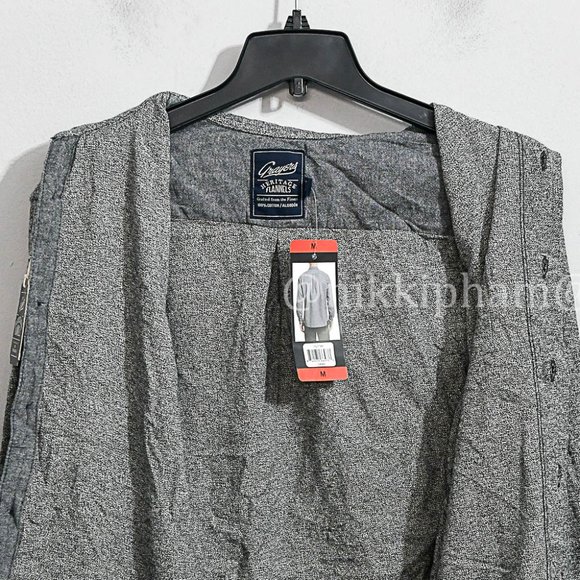 NWT Grayers Men's Heritage Flannel Long Sleeve  in Gray - Picture 5 of 8
